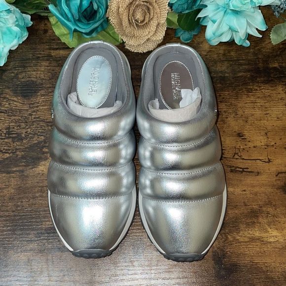 Michael Michael Kors SIlver Epic Slip On Mule Sneakers, 5M - Picture 2 of 6